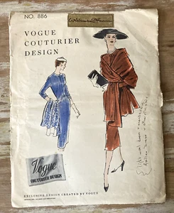 Vintage Patrón de Costura Vogue Diseño Costura Vestido Estola 886 32 Busto 35 Caderas - Imagen 1 de 6