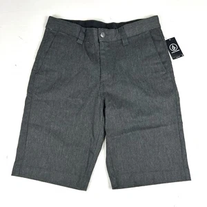 Volcom Shorts Mens 28 Vmonty 22" Gray Chino Stretch Flat Front Skater Casual New - Picture 1 of 7