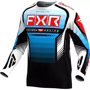 FXR Clutch Pro 24 Mens MX Offroad Jersey Blue/Red - Picture 1 of 2