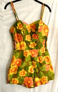 Vintage 1950s Rare Kalama Playsuit, Romper, Swimsuit Made in Hawaii Size S - Picture 1 of 5