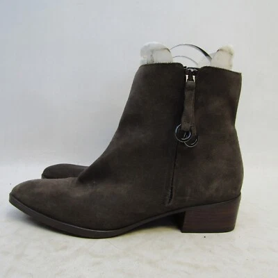 Naturalizer Mujer Talla 9.5 M Marrón Gamuza Cremallera Moda Botines Botín Foto 1 de 4