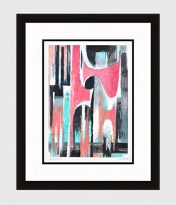 JOSEF MATHIS 1988 SIGNED Original Painting "Legere Formen" GALLERY FRAMED COA - Picture 1 of 4