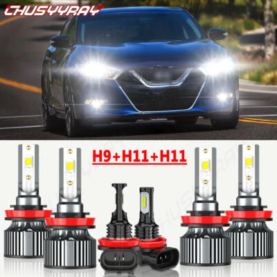 Para Nissan Máxima 2016 2017 2018 6X faros LED haz alto/bajo + bombillas antiniebla  Foto 1 de 4