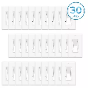 30 Packs Single Pole / 3-Way Decora White Dimmer Switch 15A 120V ETL Listed - Picture 1 of 8
