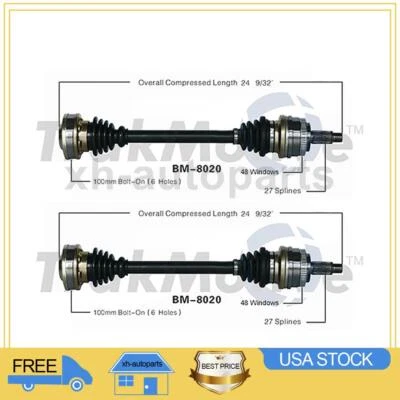 Fits 1998~1999 BMW 323i 2X Rear Left Rear Right TrakMotive CV Axle Shaft XH - Image 1 of 2