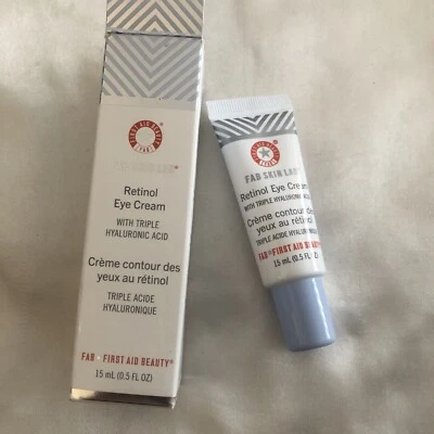 First Aid Beauty FAB Skin Lab Retinol Eye Cream Triple Hyaluronic Acid 15ml NIB - Image 1 of 4