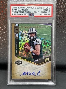2018 Sam Darnold Donruss Elite - Turn of the Century Auto #TC-SD 3 /3 - PSA 10 - Picture 1 of 2