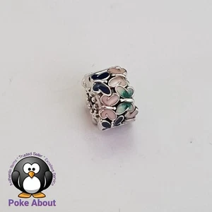 Authentic Pandora 797863ENMX Butterfly Arrangement Enamel Clip Silver Charm - Bild 1 von 8