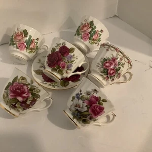 lot of 6 Duchess Bone China England tea cups &1Saucer - Picture 1 of 8