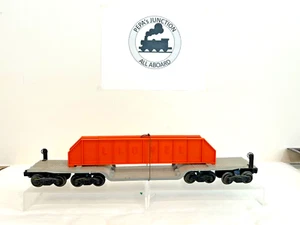 LIONEL 6418 #2 DEPRESSED 16-WHEEL MACHINERY FLAT CAR-BLT'55 ORIG. BOX LK/N - Picture 1 of 5