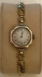 Rolex Genex Gold Watch 9ct Rectangular Lady's Wristwatch - Picture 1 of 11