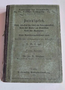 Buch PATENTGESETZ Nr.22 Deutsche Reichsgesetze von 1893 - Bild 1 von 3