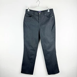 L.A. Blues Stretch Straight Jeans Womens Size 10P Charcoal High Rise 5-Pocket - Picture 1 of 14