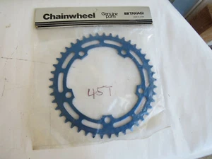 TAKAGI 45 NOS PIÑÓN AZUL 130 BCD BMX FREESTYLE CRUCERO RUEDA DE CADENA SHIMANO - Imagen 1 de 2