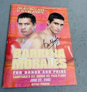 ERIK MORALES SIGNED 2nd FIGHT PROGRAM VS BARRERA. EXCELLENT CONDITION - Picture 1 of 4