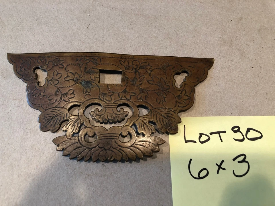 JAPANESE EDO PERIOD BRONZE? HARDWARE ORNAMENT 6 x 3 - Image 1 of 1