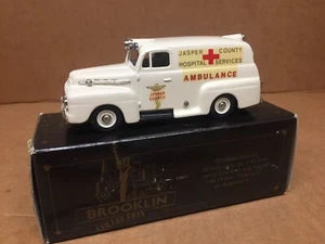 BROOKLIN MODELS METAL 1:43 SCALE 1952 FORD F1 AMBULANCE JASPER BRK.42 NEAR MINT - Picture 1 of 8