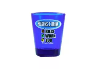 Reasons I Drink.. Shot Glass ~ Funny Novelty Shot Glass - Picture 1 of 1