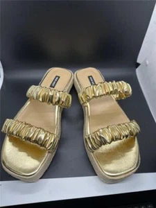 Alpargata Nine West Gold Flats Peacock3 NUEVA Talla 11M - Imagen 1 de 7