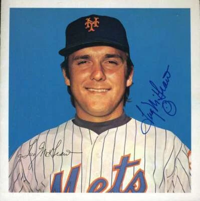 Tug Mcgraw Psa Dna Coa Autograph 8x8 Team Issued Photo  Hand Signed Authentic - Image 1 of 2