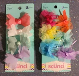 NEW Lot of 2 Scunci Little Girl Hair Clips. (1) 4 Pk. (1) 6pk. - Picture 1 of 4