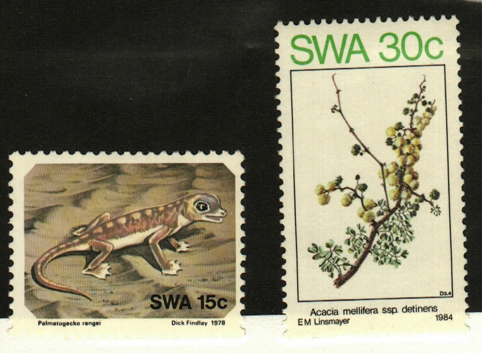 Southwest Africa #413 MH, 534 MNH Lizard, flowers - Image 1 of 1