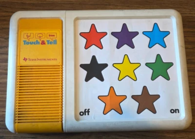 Dispositivo de aprendizaje Texas Instrument vintage años 80 "Touch & Tell" más 3 paneles Foto 1 de 4