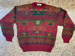 Suéter De Colección MODANGO Para Hombre Rojo Mezcla Lana L (?) Hecho en Italia - Imagen 1 de 8