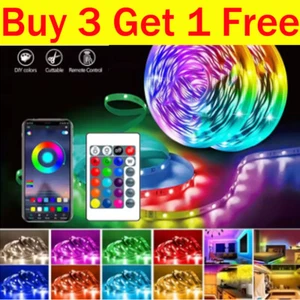 5V RGB LED Strip Battery Operated 3528 TV Back Lighting Remote Background 1~5M - Picture 1 of 13
