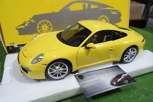 PORSCHE 911 CARRERA S 991 jaune 2011 1/18 MINICHAMPS 100061021 voiture miniature - Imagen 1 de 9