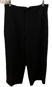 Zara Hose Damen L schwarz weites Bein Reißverschluss minimalistisch - Bild 1 von 4