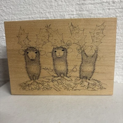 Stampa Rosa House Mouse Rubber Stamp, Peace on Earth # 391 From 1999, Christmas - Image 1 of 4