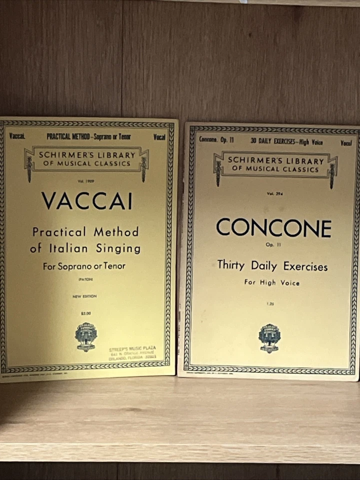 Lot of 2 Schirmer's Library of Musical Classics Sheet Music Concone $ Vaccai - Image 1 of 4
