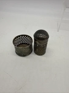 Salt And Container Shakers Silver Plated Mid Century Antique England - Picture 1 of 1