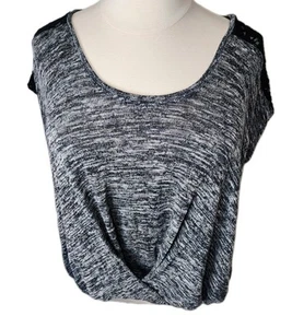DKNY Plus Size 2X Black White Sleeveless Top - Picture 1 of 8