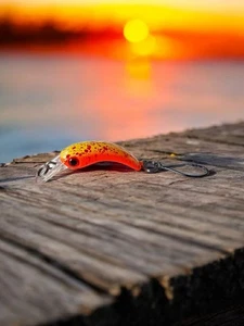 Forellen Wobbler Ultra Light Jelly Orange 1,4g Trout Einzelhaken - Bild 1 von 5