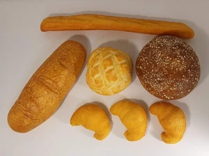 Bread Faux Realistic Looking Bread 7 pc - Picture 1 of 11