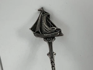 Antik Holländisches Silber SEGELBOOT Silber Serviergabel HH 90 Herbert Hooijkaas - Bild 1 von 5