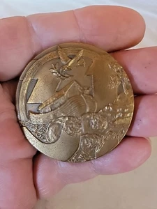 Vintage NOAH'S ARK Genesis-Judaic HERITAGE BRONZE MEDAL MACO Medallic Art 50mm - Picture 1 of 4