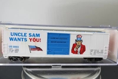 N Scale Bev-Bel 10048 Uncle Sam Evans 50' Box Car US #8993 - Image 1 of 3