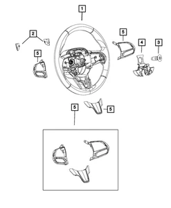 Genuine Mopar Steering Wheel 7NC00LA3AA - Picture 1 of 1