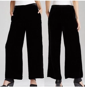 Jaclyn Smith Classic Black Velour Velvet Dress Pants Women's Sz Lg Stretch - Picture 1 of 6
