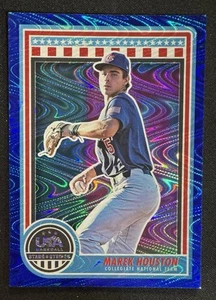 2025 Stars & Stripes Marek Houston Rookie Blue Foil Rainbow Wave - Picture 1 of 4