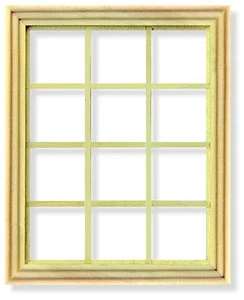 Dolls House Window Wooden Georgian 12 Pane Frame 1:12 Scale Miniature 004 Tumdee - Picture 1 of 6