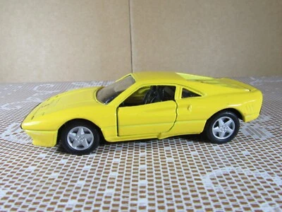 A190 Maisto Shell Ferrari 288 GTO Jaune 1:36 Jouet à Friction Testé Ok - Photo 1/4