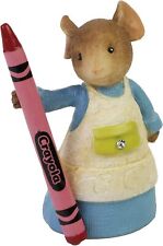 Enesco Tails with Heart Crayola Imagine in Color Mouse Holding Crayon Figurine