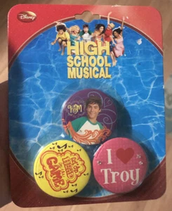 Disney High School Musical Button 3er Set selten I LOVE TROY - Bild 1 von 4