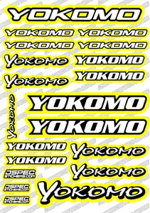 YOKOMO RC DRIFT DECAL BD10 EP ONROAD NEW DESIGN BRUSHLESS VOLKER MASSAMI STICKER - Picture 1 of 18