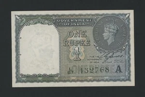INDIA 1 RUPEE 1940 PICK # 25d UNC LESS. - Picture 1 of 2