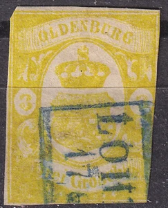 Oldenburg Mi 14 stemplowany - Zdjęcie 1 z 2